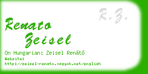 renato zeisel business card